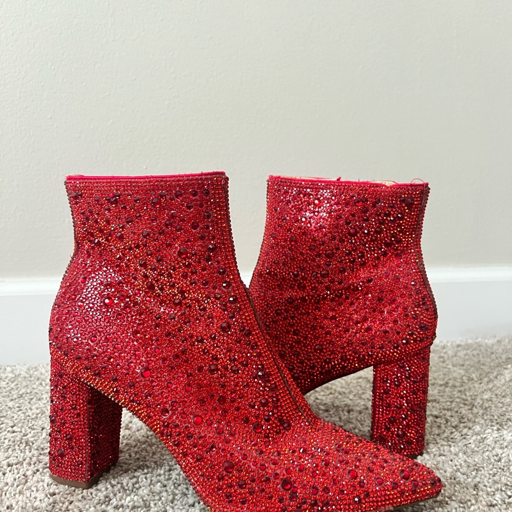 Betsey Johnson Cady Crystal Pavé Bootie